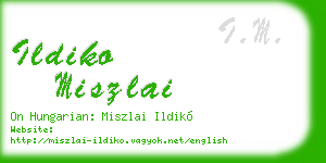 ildiko miszlai business card